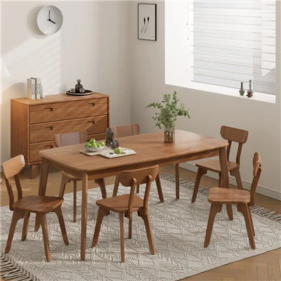 Juego de comedor de madera maciza