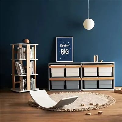 Gabinete de almacenamiento de madera para guardería